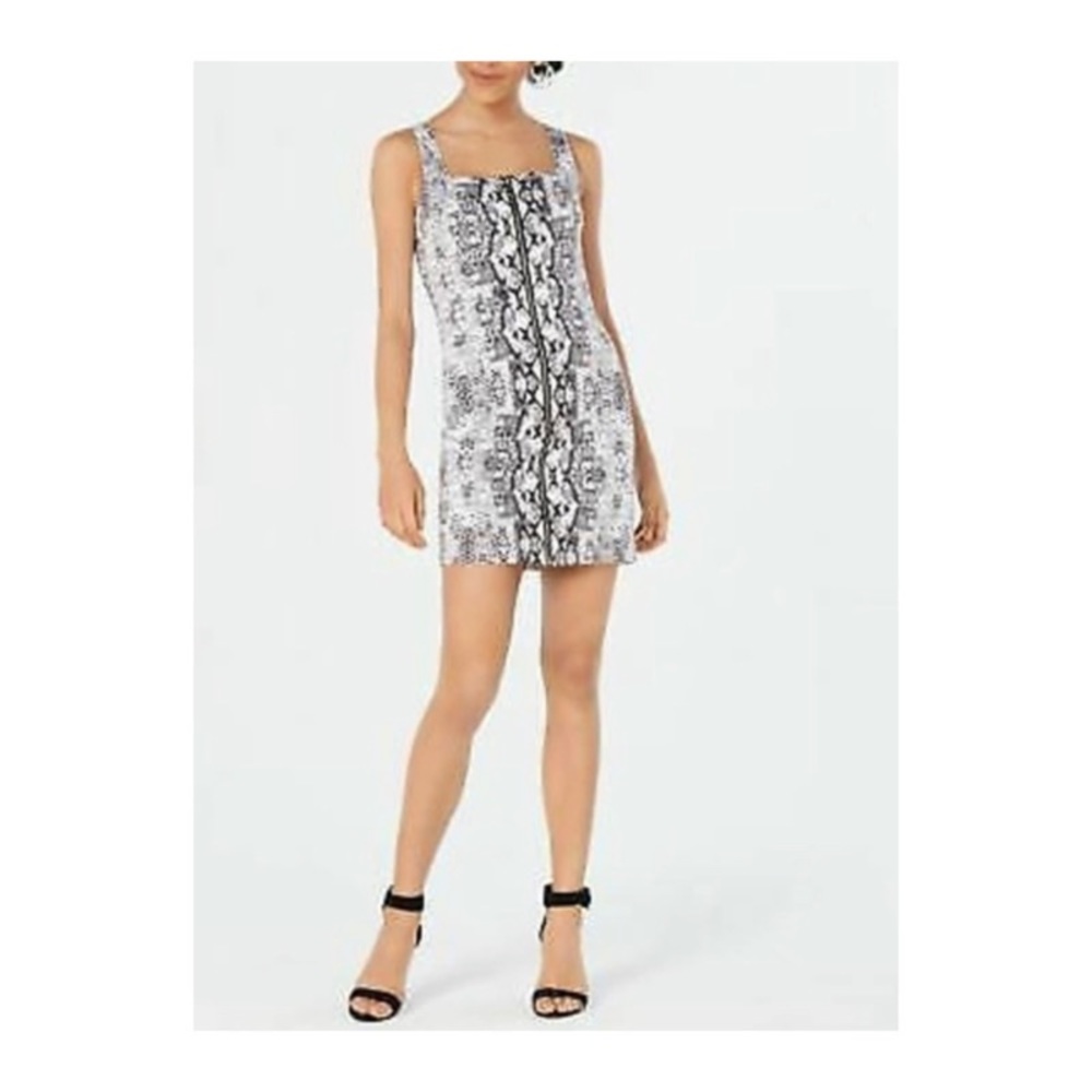Bar lll black & white Python dress